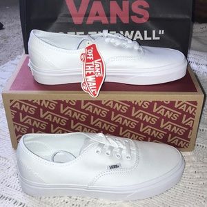 True White Authentic Low-top Vans